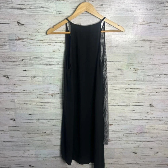 BCBGMAXAZRIA  Cici Asymmetrical Colorblock Slip Midi Dress | small - Picture 7 of 8